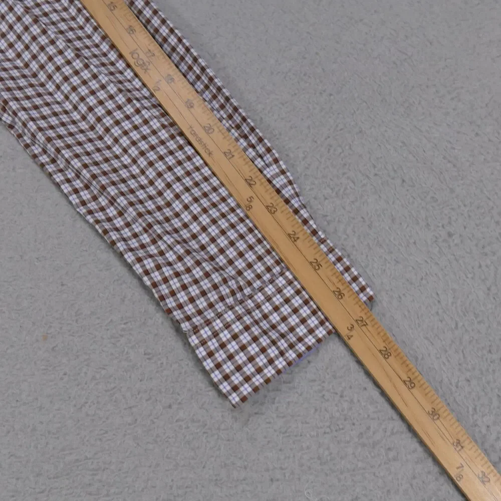 Polo ralph Lauren Shirt Mens XL Brown Blue Plaid Button Down Long Sleeve